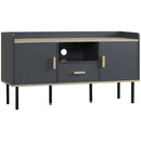 Mobile Porta TV 55" max 120x40x65 cm in MDF e Acciaio Grigio