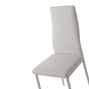 Set 4 Sedie 41x39x95 cm in Similpelle Bianco