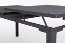 Tavolo Allungabile da Esterno 180-240x90 cm in Acciaio e HDPE Sarita Antracite  