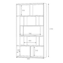 Libreria Face  90x30x170 cm grigio cemento