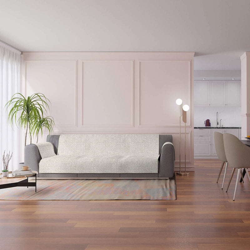 Copridivano con Copri Braccioli in Poliestere Beige Varie Misure