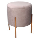 Pouf Contenitore Ø40xh51 cm in Tessuto Grigio