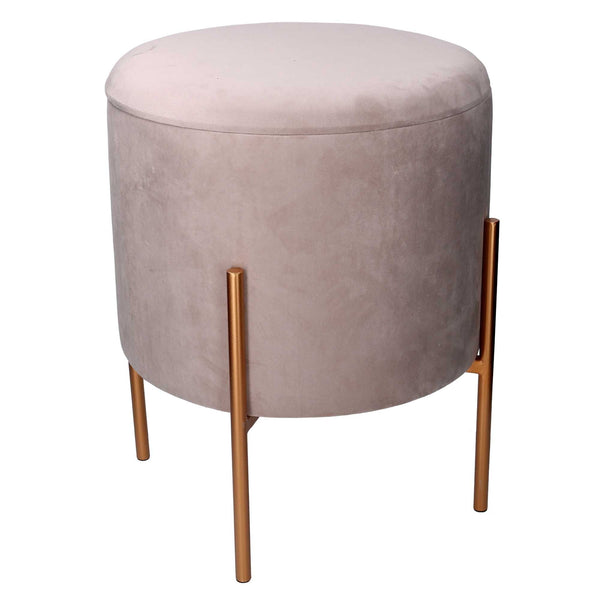 prezzo Pouf Contenitore Ø40xh51 cm in Tessuto Grigio