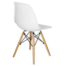 Set 4 Sedie con Stuttura in Legno e Seduta in Resina Luka Bianche