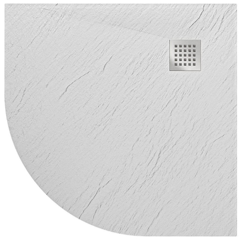 Piatto Doccia Semicircolare 90x90 cm in Acrilico Fosterberg Azalea 4 Bianco