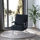 Poltrona Letto Singolo 65x69x80 cm Schienale Reclinabile su 5 Posizioni Nero   