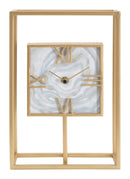 Orologio da Tavolo Rect. 20x8x30 cm in Ferro e MDF Multicolor
