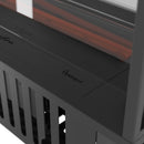Camino a Vapore Elettrico da Incasso 80x50x40 cm Invapo U800 in Acciaio Nero      