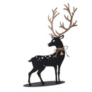 Renna metallo nero e oro cm 30x7xh41