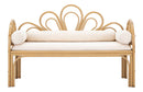 Panca Panama Con Cuscini 130x60x90cm cm in Ferro e Poliestere