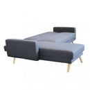 Divano Letto Arthur 176x84x84 cm in Tessuto Grigio scuro