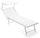 Gartenliege 183/190x61x38 cm in Aluminium und weißem Textilene