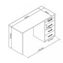 Scrivania Porta Pc Topaz Quercia Chiaro 120x50x74 h cm in Truciolare bilaminato Marrone