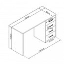Scrivania Porta Pc Topaz Quercia Chiaro 120x50x74 h cm in Truciolare bilaminato Marrone