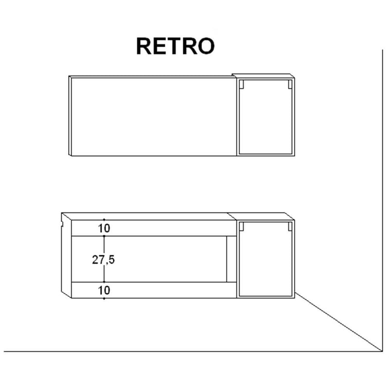 Mobile da Bagno sospeso Samoa 01C Laccato Tortora TFT