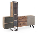 Credenza con Ante e Cassetti 193x38x165 cm in Legno