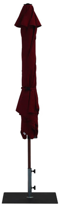 Ombrellone da Giardino Ø3 m Palo Ø38 mm in Alluminio Effetto Legno Tessuto Olefin Trend Wood Bordeaux