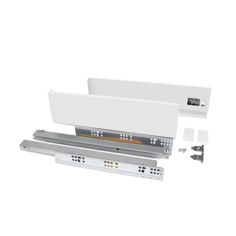 Cassetto Esterno Vertex 40 Kg H93 mm P 450 Verniciato Bianco Acciaio Emuca