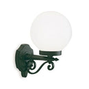 Lampada Applique Media in Alto Colore Nero Diametro 20Cm per Esterno Linea Sfera Livos