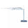 Saturno Dezentraler 3 x 4 m Gartenschirm aus blauem Aluminium mit weißem Tuch