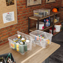 Set 5 Contenitori Rettangolari 38x26x19 cm in Plastica Keter T Box XS Trasparente