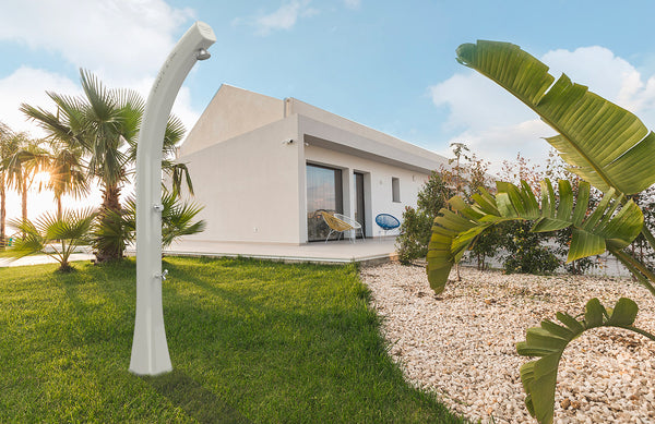 online Doccia Solare da Giardino 35L Miscelatore e Lavapiedi Arkema Happy XL Blu