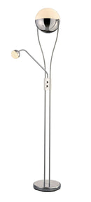 Piantana da Interno a LED in Metallo Cromo