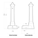 Fontana da Giardino Senza Rubinetto in Cemento Granulato di Marmo Pisa Bianco Rosso e Nero