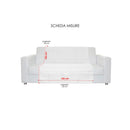 Copridivano a Fascia 2 Posti 125x190 cm in Microfibra Doubleface Bordeaux/Panna