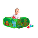 Box Recinto per Bambini 75x75x30 cm Pop-Up Con 50 Palline Verde