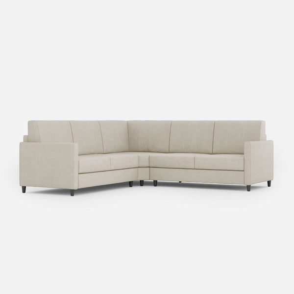 prezzo Divano Angolare 5 Posti 241x241x85 cm Karay in Tessuto Latte