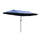 Doppelter Gartenschirm 460 x 270 x 240 cm aus Stahl und blauem Polyester