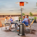 Stufa a Fungo a Gas Propano 82x82x223 cm Accensione Piezoelettrica e Spegnimento Automatico Marrone Scuro      