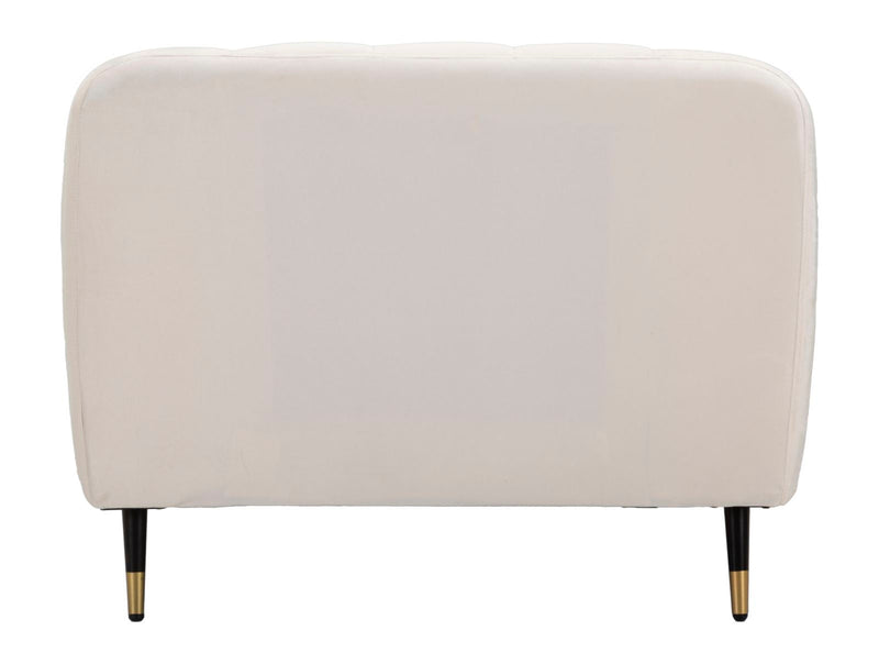 Poltrona Praga 93x71x86 cm in Poliestere Crema/Oro