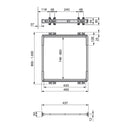 Porta Pantaloni Estraibile per Armadio 90 cm in Alluminio e Acciaio Emuca Anodizzato opaco