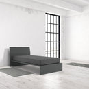 Lenzuolo Sotto con Angoli ed Elastico Tinta Unita Fumo