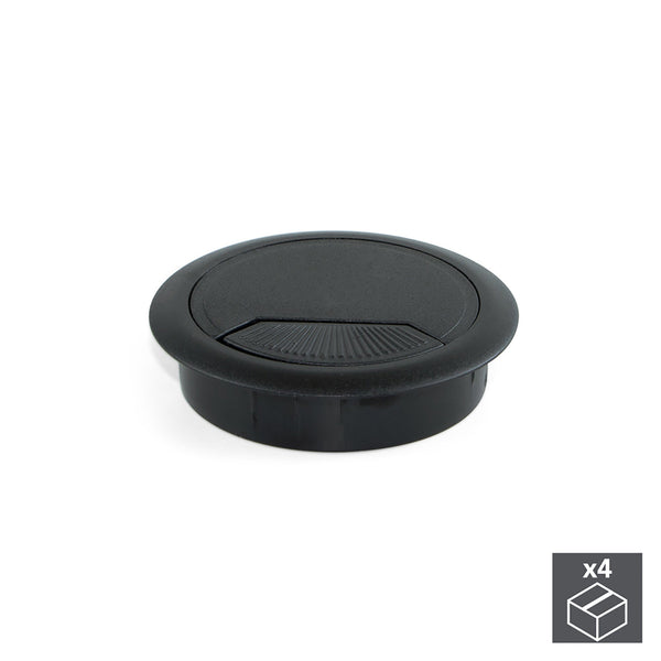 Set mit 4 Kabelverschraubungen Emuca Neri Ø8 cm aus Kunststoff für den Unterputz online