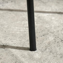 Set Tavolo e 2 Sdie da Giardino in MDF e Acciaio Nero