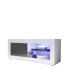 Mobile TV 1 Porta 1 Nicchia 140x43x56cm TFT  Basic Bianco Lucido Antracite Lucido