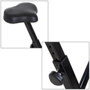 Cyclette Pieghevole con Display e 8 Livelli di Resistenza Nero 