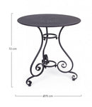 Tavolo da Giardino Ø70x72h cm Etienne Antracite