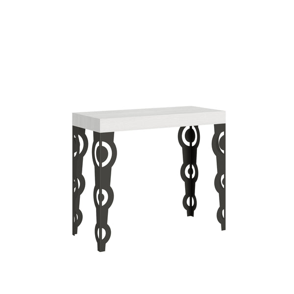 prezzo Consolle Allungabile 90-196x40x77 cm in Nobilitato Bianco