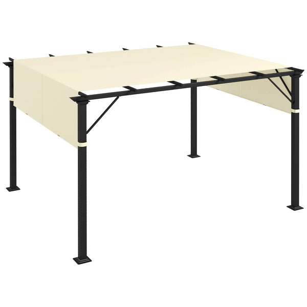 Copertura per Gazebo Pergola 488x122 cm con Tasche e Cinghie in Poliestere Bianco Crema prezzo