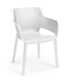 Set 6 Sedie da Giardino 61x54x79h cm Keter Elisa Chair Bianco