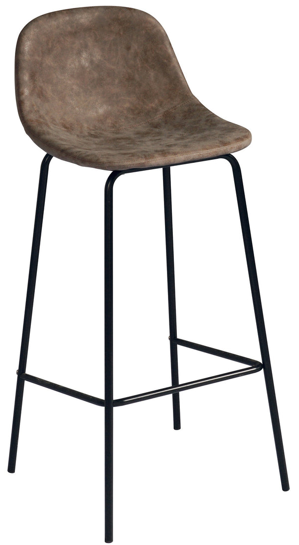 sconto Vintage Hocker 40x43x95 cm in Eisen und braunem Himmelsquarz
