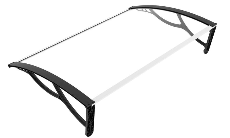 Pensilina Tettoia 80x120 cm in Policarbonato Pieno 3mm Trasparente 