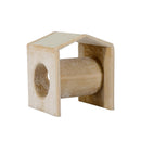 Cuccia Tiragraffi per Gatti Giocattolo con 3 Buchi e Pallina in Peluche e Sisal 36x35x43 cm 