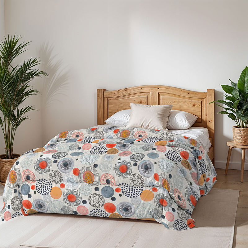 Trapunta Invernale Stampata in Microfibra 200gr Double Face Acquerello Varie Misure