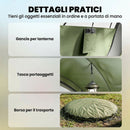 Tenda da Campeggio Pop-Up per 2-3 Persone 265x220x115 cm 2 Porte 2 Finestre Impermeabile in Poliestere Verde      