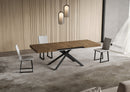 Tavolo Allungabile 130-234x90x74 cm Niket Noce Gambe Antracite